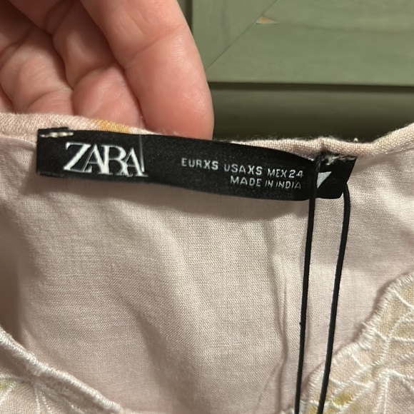 Zara Art Deco XS Floral Appliqué Crop Cami - Picture 6 of 11